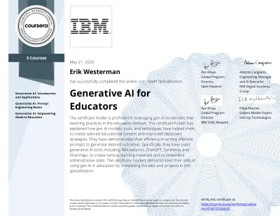 Generative AI for Educators Specialization Certificate